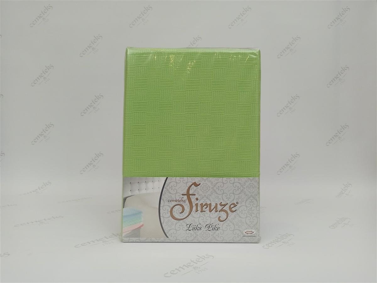 FİRUZE TEK KİŞİLİK HASIR DOKUMA PİKE YEŞİL