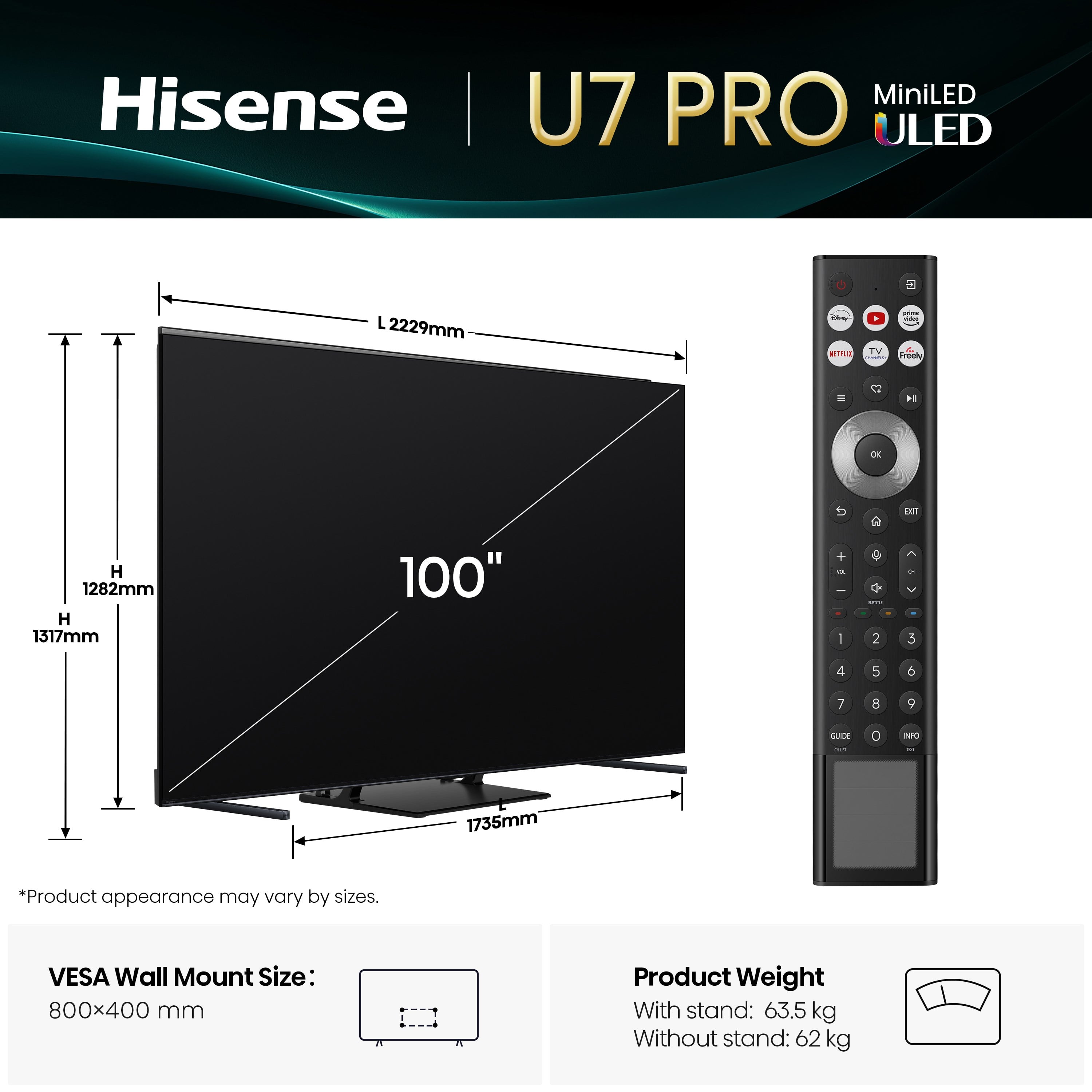 HISENSE 100U7Q PRO 100