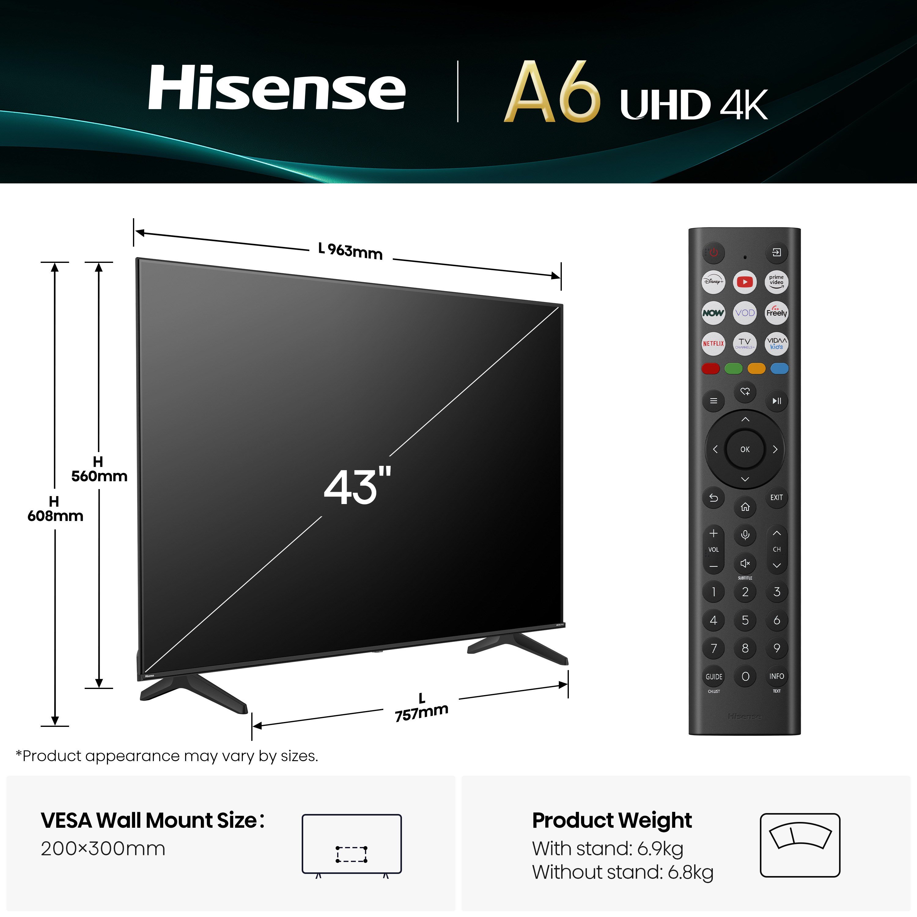 HISENSE 43A6Q 43