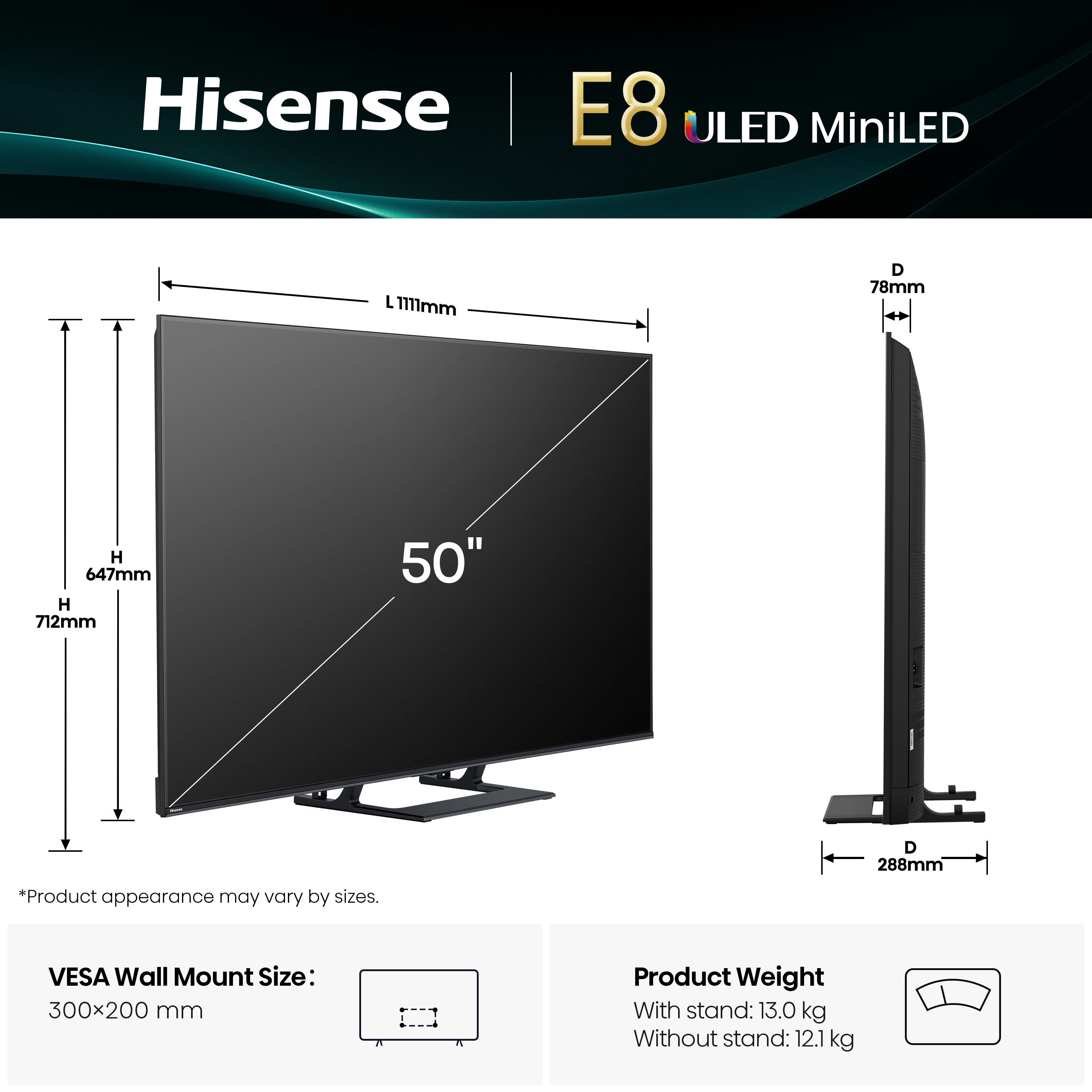HISENSE 50E8Q 50