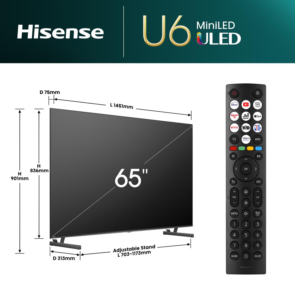 HISENSE 65U6NQ 65
