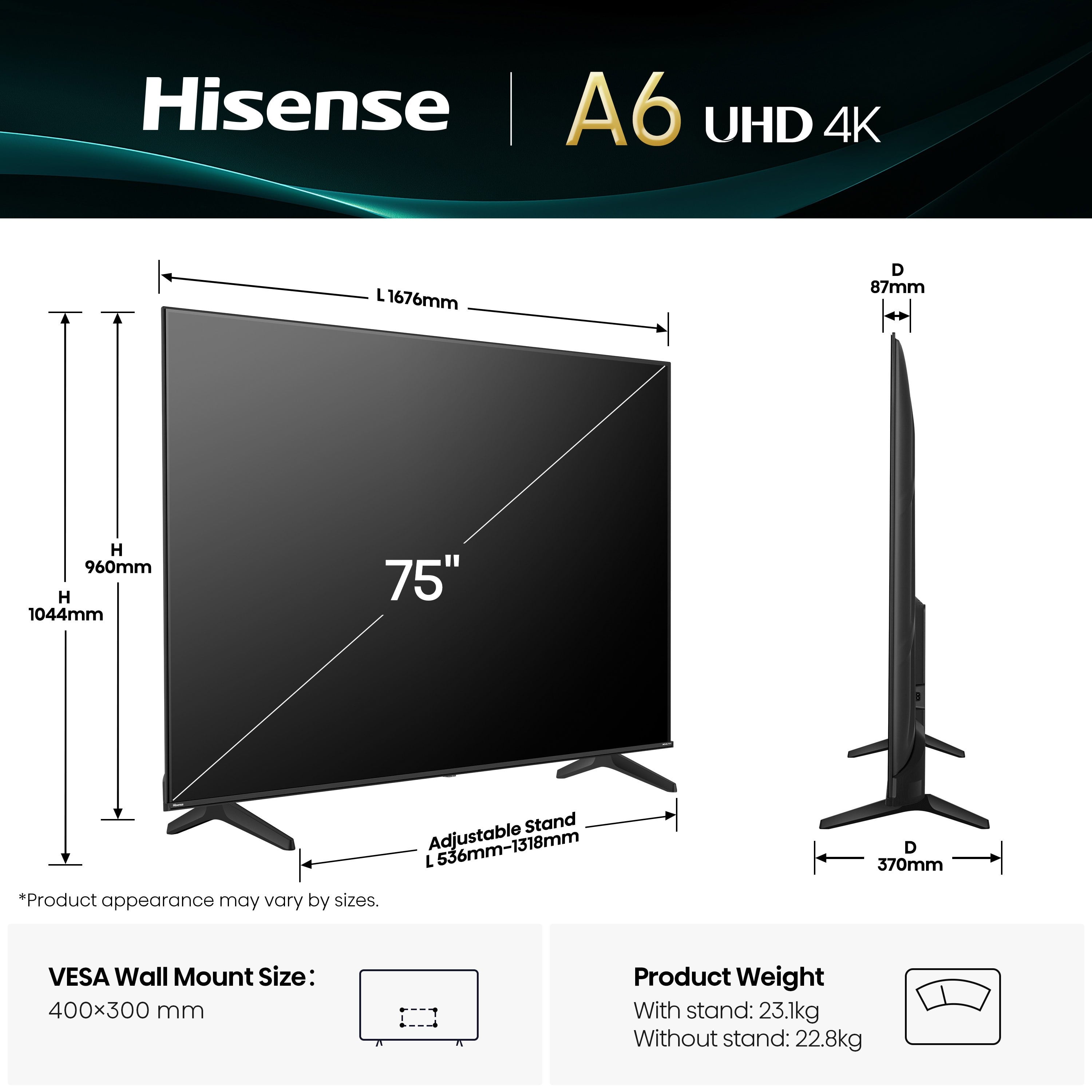 HISENSE 75A69Q 75