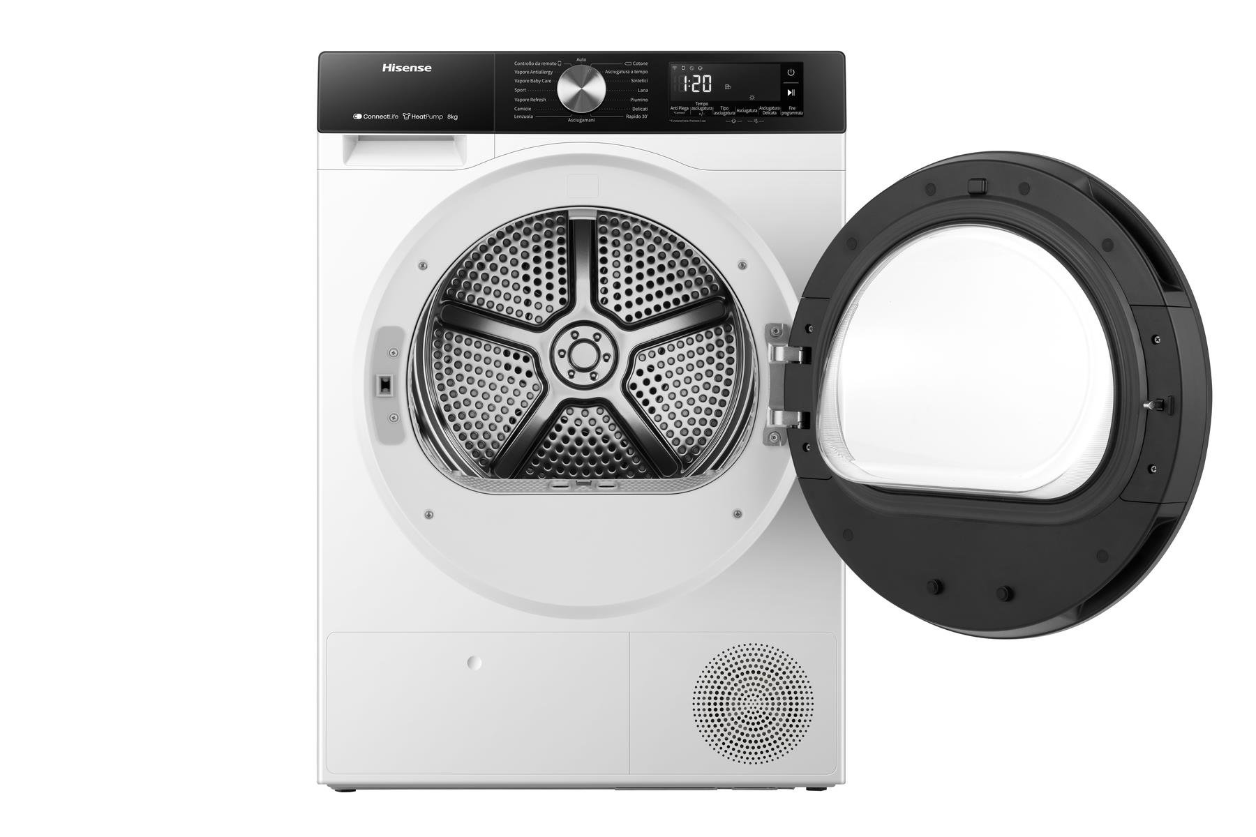 HISENSE DH3S802BW2 8 KG. A++  WIFI INV ÇAMAŞIR KURUTMA MAKİNESİ BEYAZ