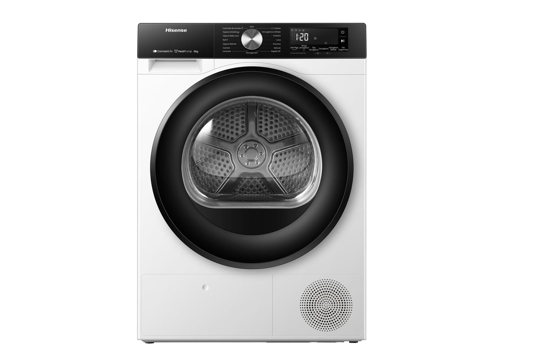 HISENSE DH3S802BW2 8 KG. A++  WIFI INV ÇAMAŞIR KURUTMA MAKİNESİ BEYAZ