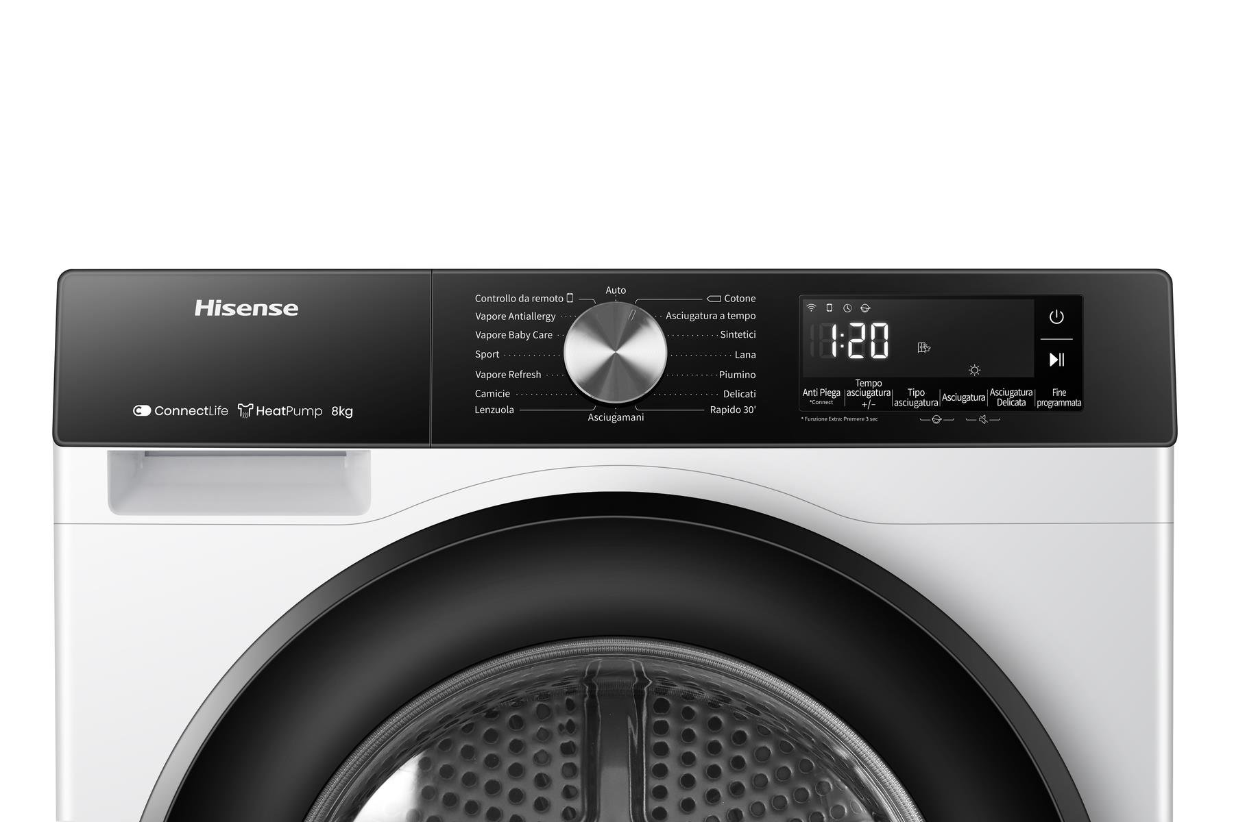 HISENSE DH3S802BW2 8 KG. A++  WIFI INV ÇAMAŞIR KURUTMA MAKİNESİ BEYAZ
