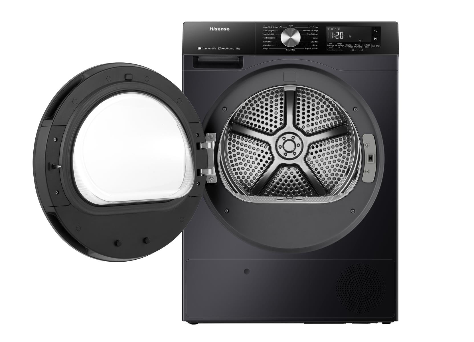 HISENSE DH3S902BB3  9 KG. A+++ WIFI INV ÇAMAŞIR KURUTMA MAKİNESİ SİYAH