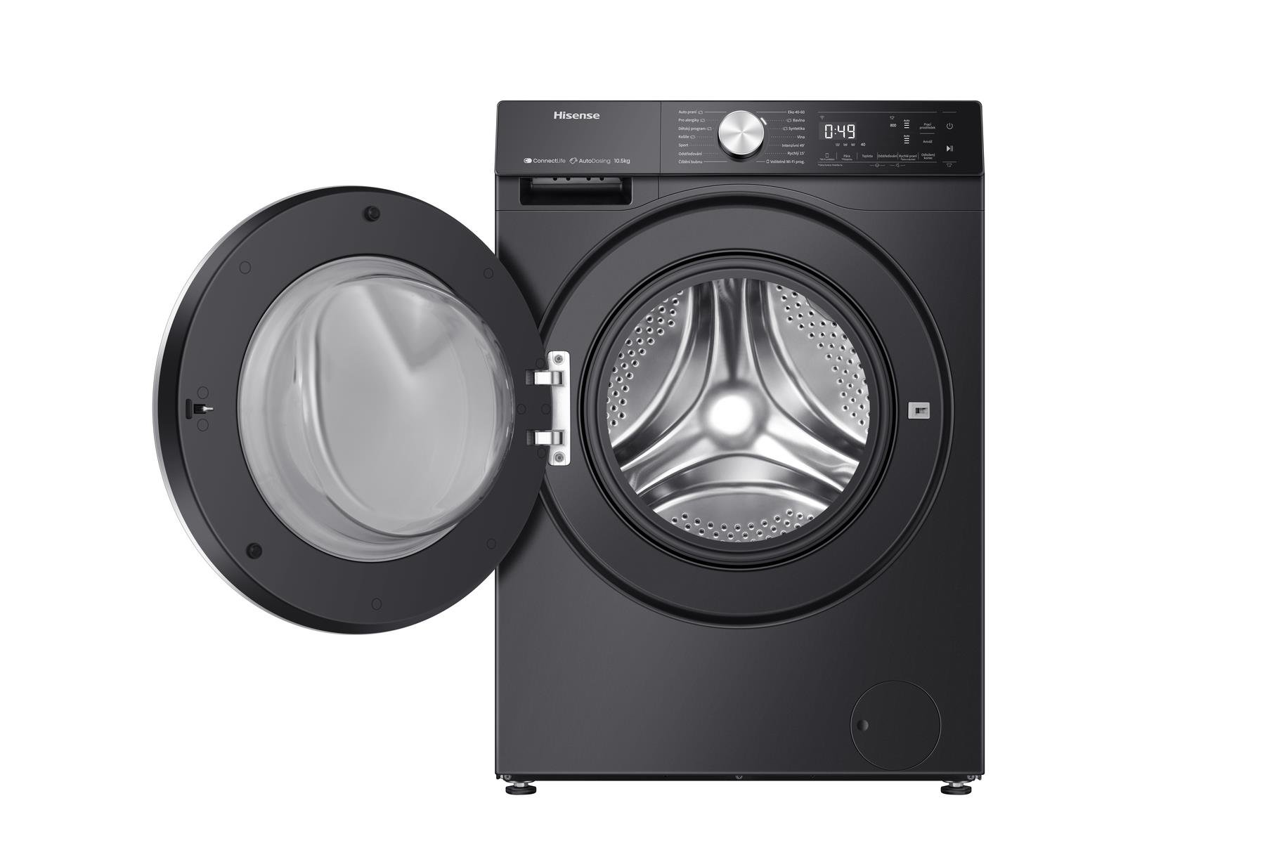HISENSE WF5S1045BB 1400 DEVİR 12 KG SİYAH ÇAMAŞIR MAKİNESİ