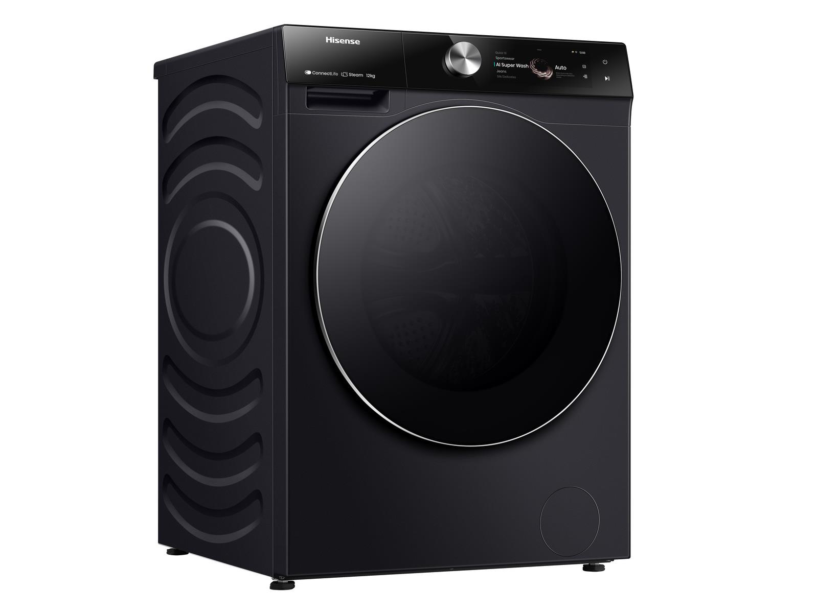 HISENSE WF7S1247BB 1400 DEVİR 12 KG WIFI A SINIFI INV ÇAMAŞIR MAKİNESİ SİYAH