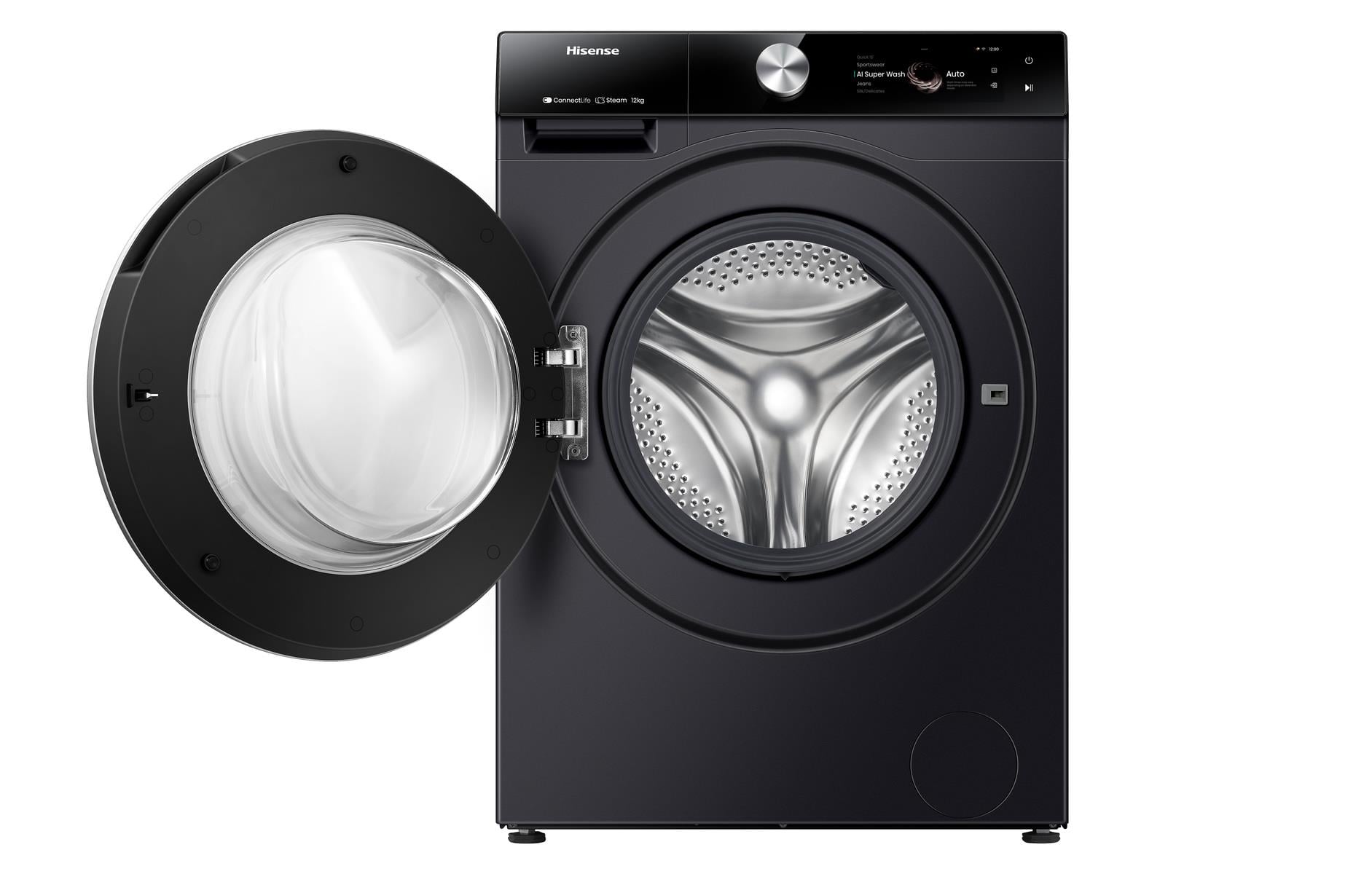 HISENSE WF7S1247BB 1400 DEVİR 12 KG WIFI A SINIFI INV ÇAMAŞIR MAKİNESİ SİYAH