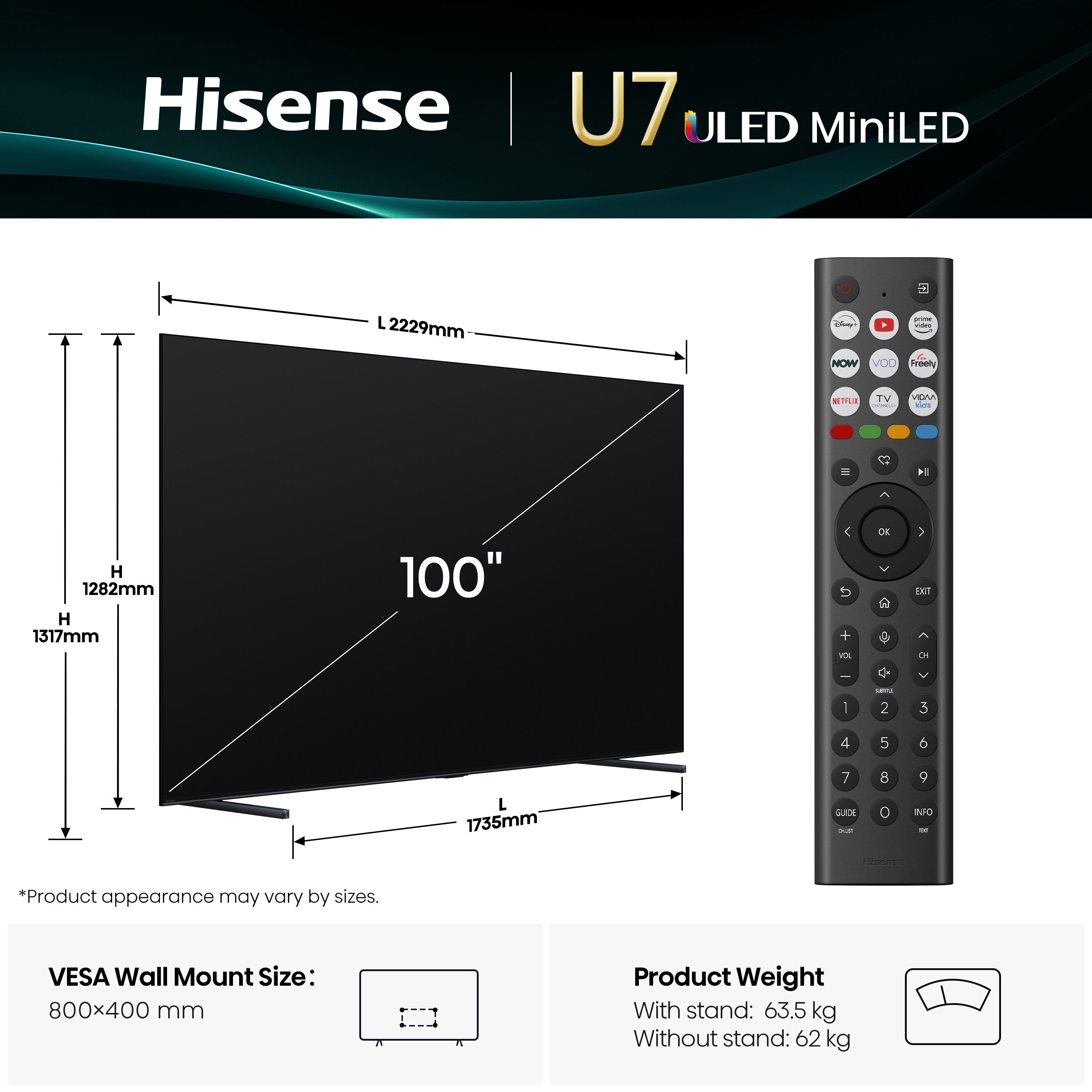 HISENSEHISENSE 100U7Q 100