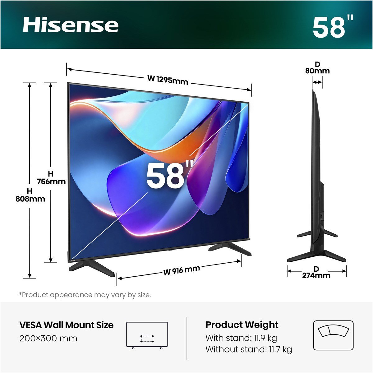 HISENSEHISENSE 58A6S 58