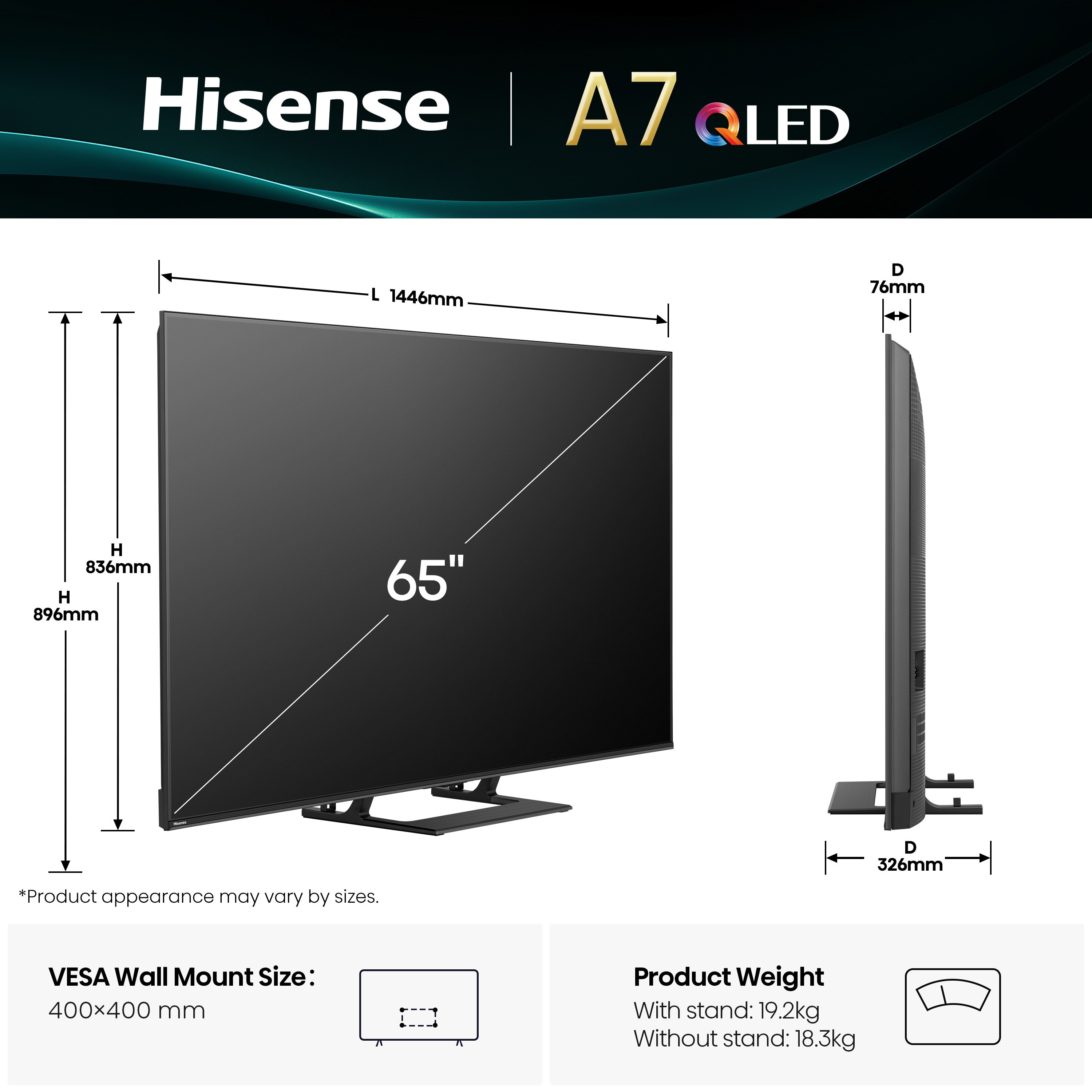 HISENSEHISENSE 65A7Q 65