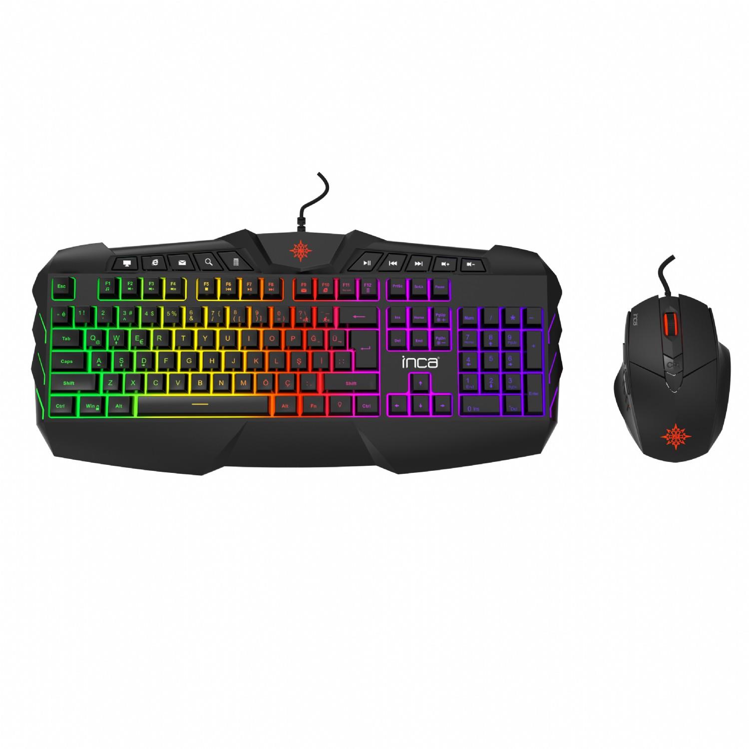 INCA KLAVYE MOUSE SET VE MOUSEPAD PAKET