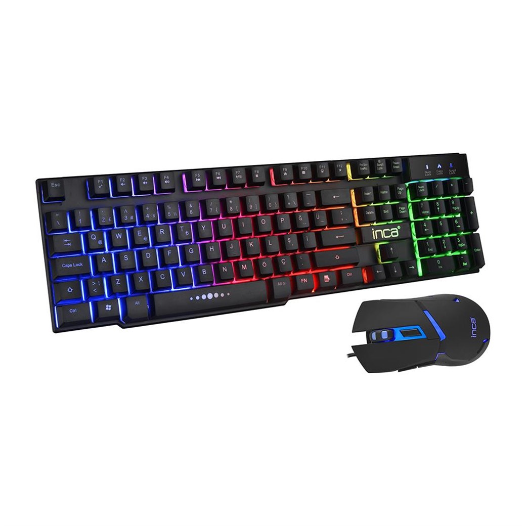 INCA MEKANİK HİSLİ KLAVYE VE GAMING MOUSE PAKET