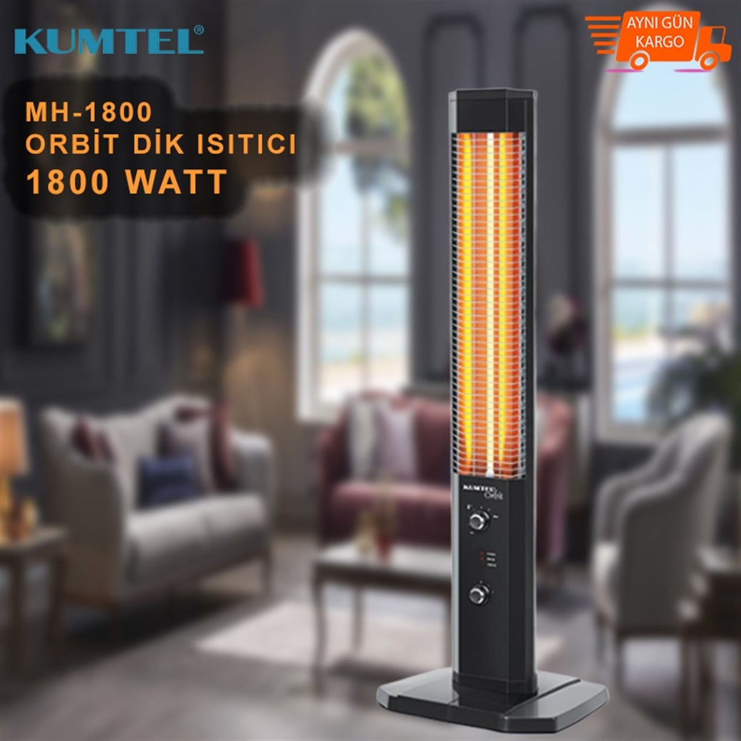 KUMTEL MH1800 MICA ELEKTİKLİ SOBA ORBİT/BLCK