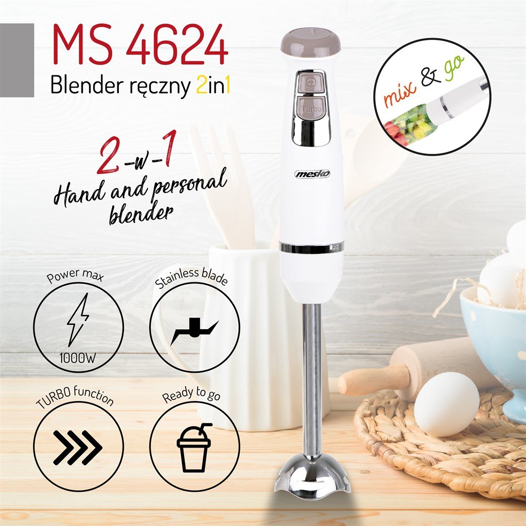 MESKO HAND BLENDER 2-İN-1 MS 4624 