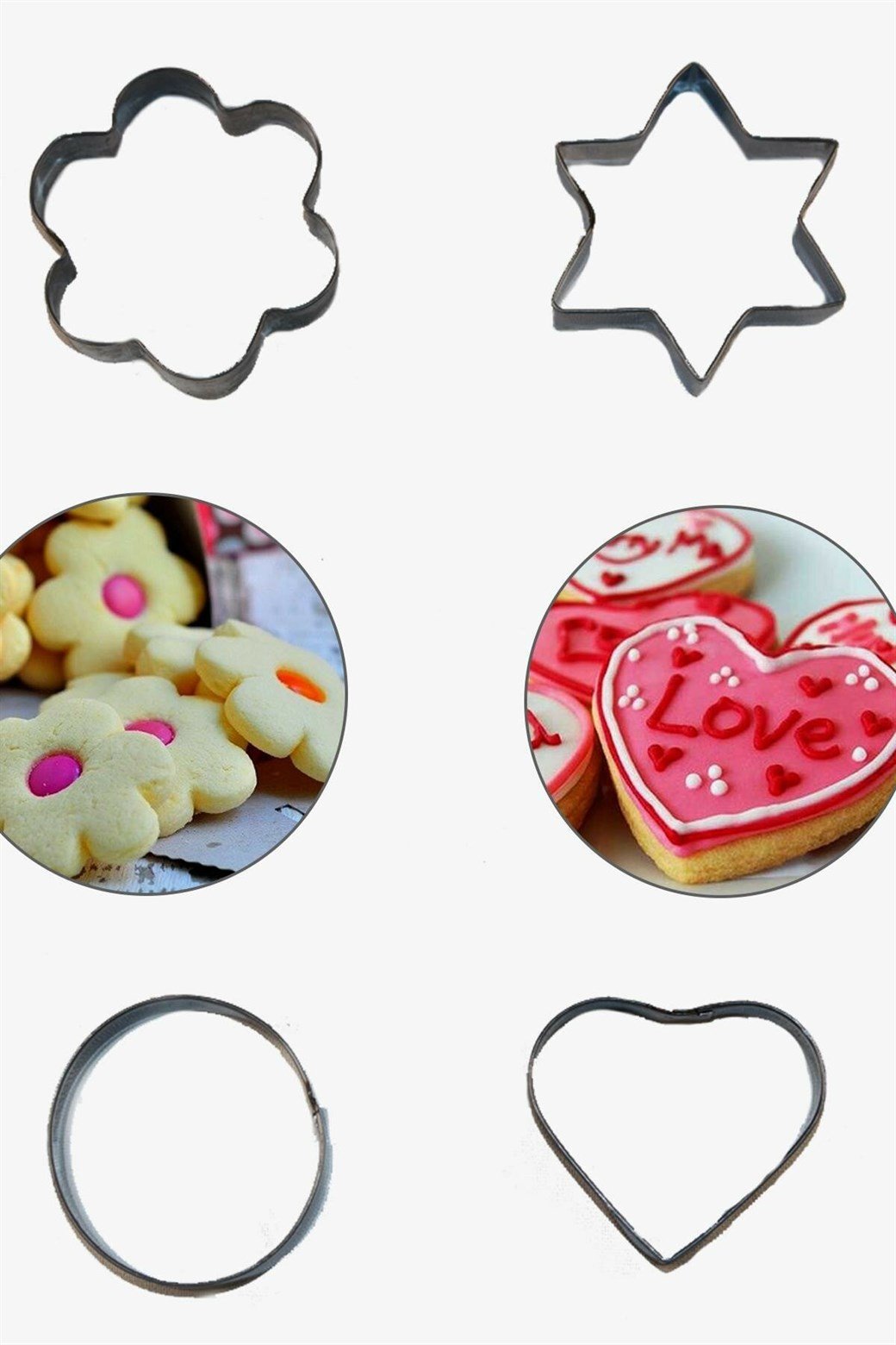 METAL KURABİYE KALIBI 4 LÜ MAXİ CK-985