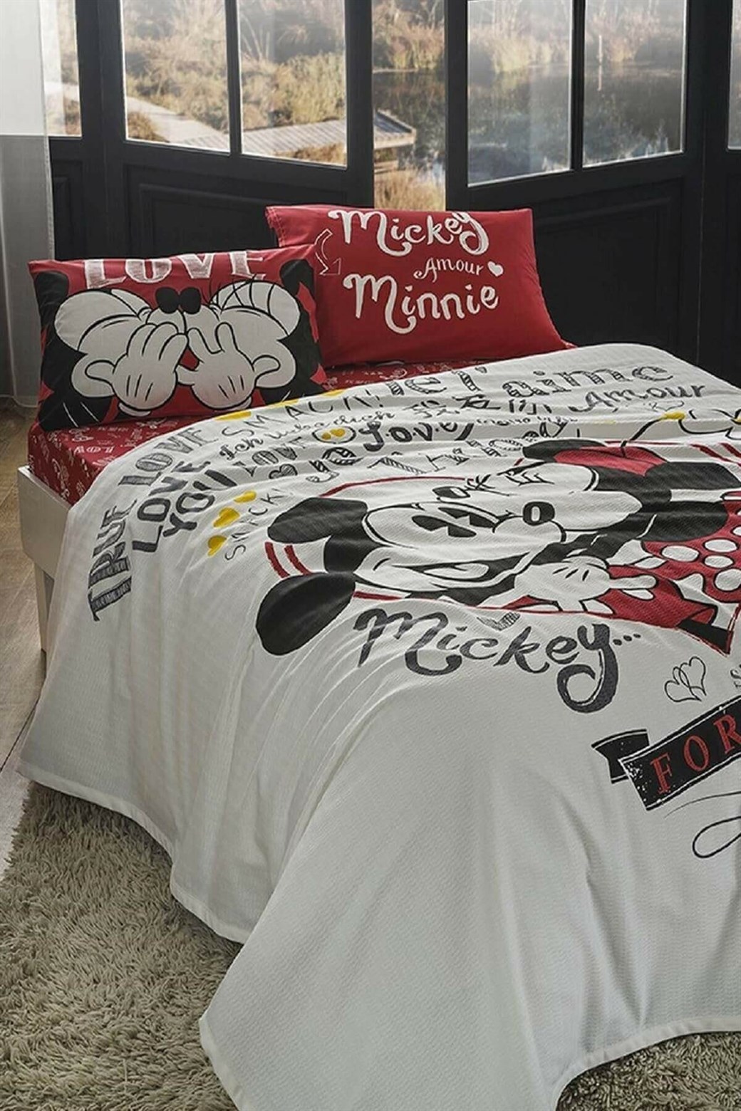 MICKEY ÇİFT KİŞİLİK NEVRESİM TAKIMI