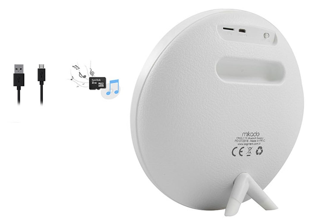 Mikado FREELY F5 Beyaz BT 4.1V Bluetooth Speaker