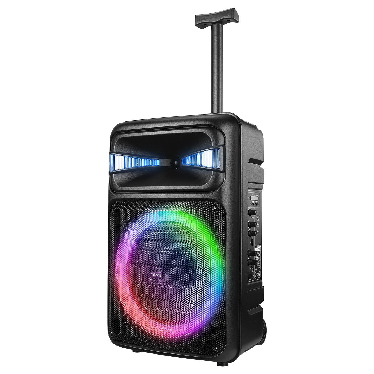 Mikado MD-125KP 40W USB/BT/TF/TWS Led Işıklı Kablosuz ve Kafa Mikrofonlu Toplantı-Parti Hoparlörü