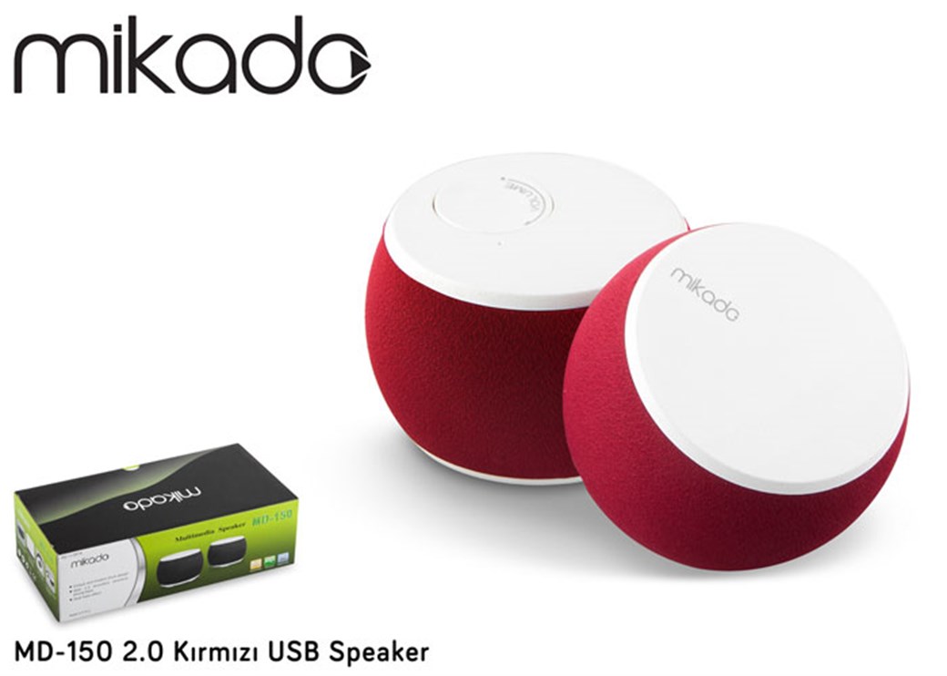 Mikado MD-150 2.0 Kırmızı USB Speaker