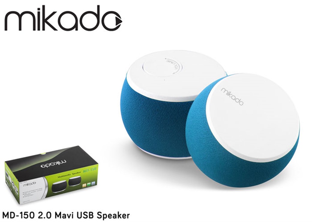Mikado MD-150 2.0 Mavi USB Speaker