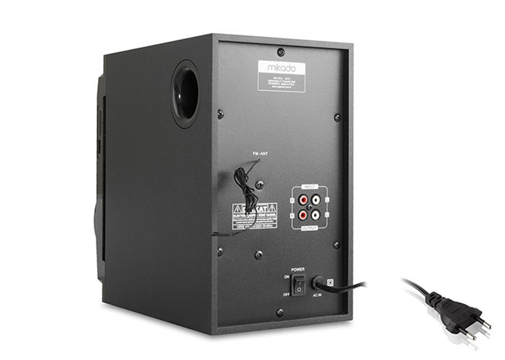 Mikado MD- 1512 Siyah Usb+SD+Fm Des. Multi.Speaker