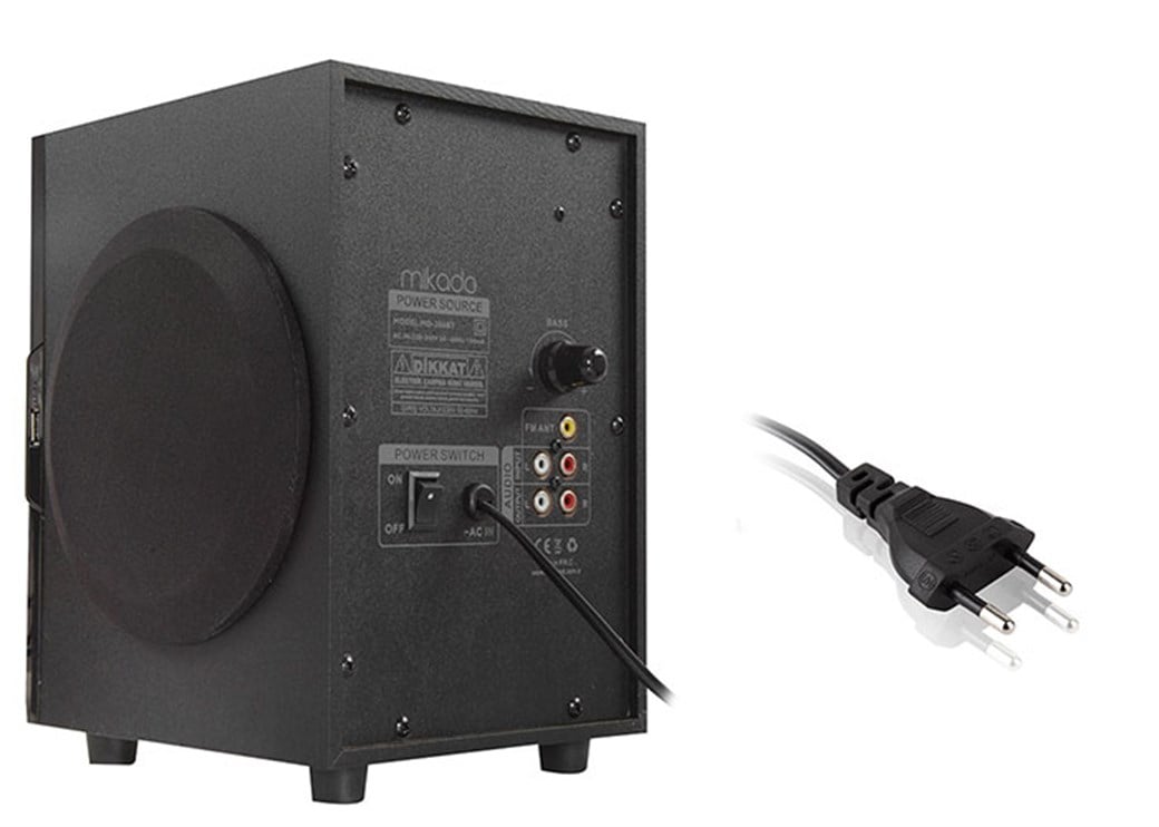 Mikado MD-206BT Siyah 2+1 Bluetooth USB+SD+FM+ REM