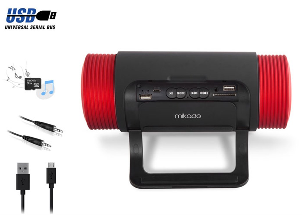 Mikado MD-30BT Siyah SD Kart + FM Destekli Bluetoo