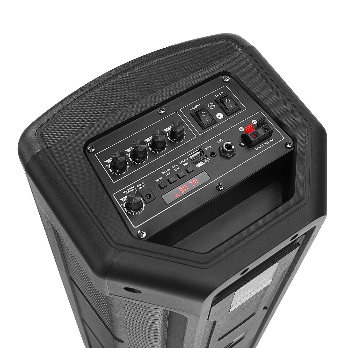 Mikado MD-833KP V1 30W BT/USB/TF/TWS Led Işıklı Kablolusuz Mikrofonlu Toplantı-Parti Hoparlörü