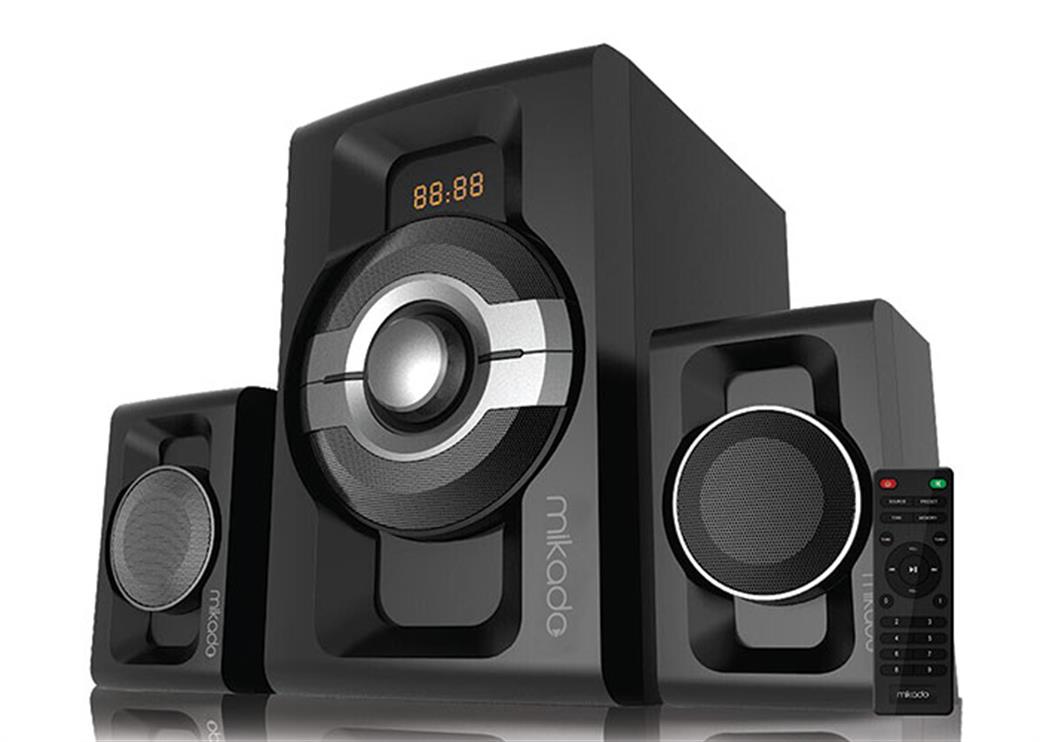 Mikado MD-854BT 2+1 30W+15WX2 Siyah Usb+SD+Fm+Bluetooth Destekli Speaker