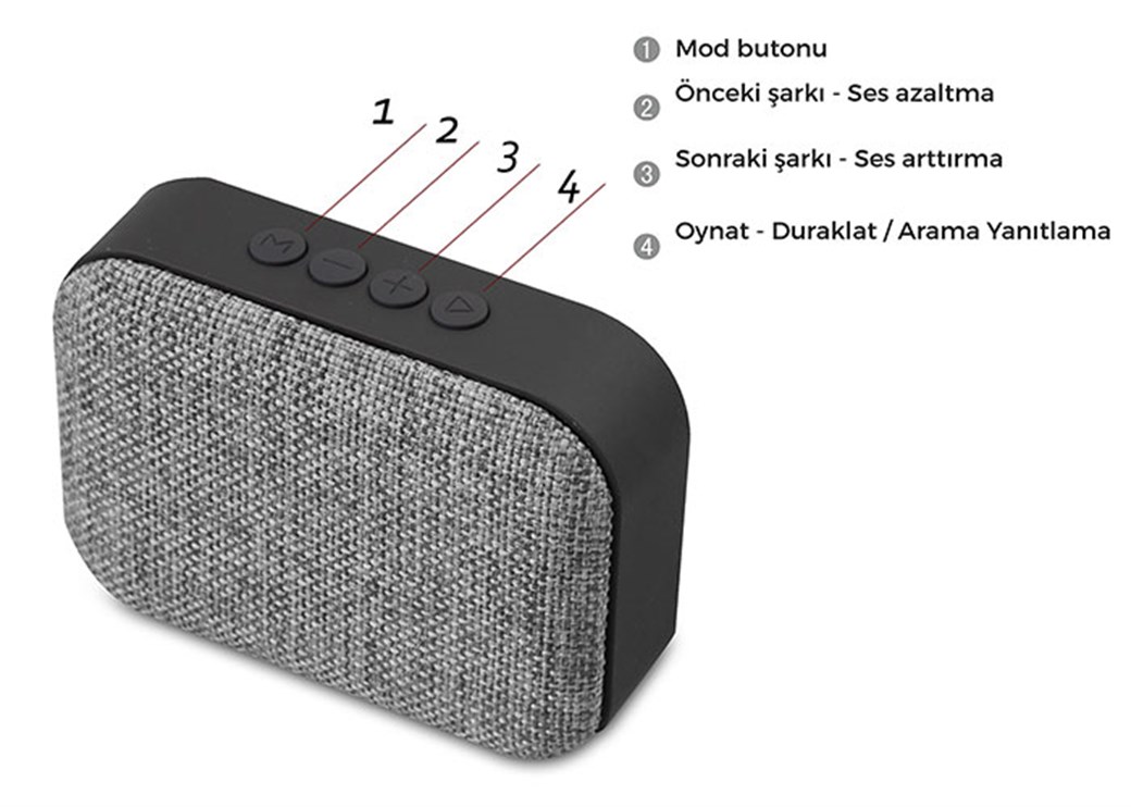 Mikado MD-BTX3 Gri Bluetooth Speaker