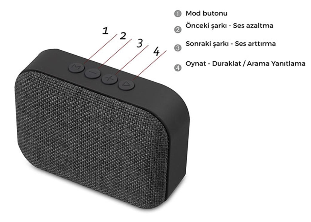 Mikado MD-BTX3 Siyah Bluetooth Speaker