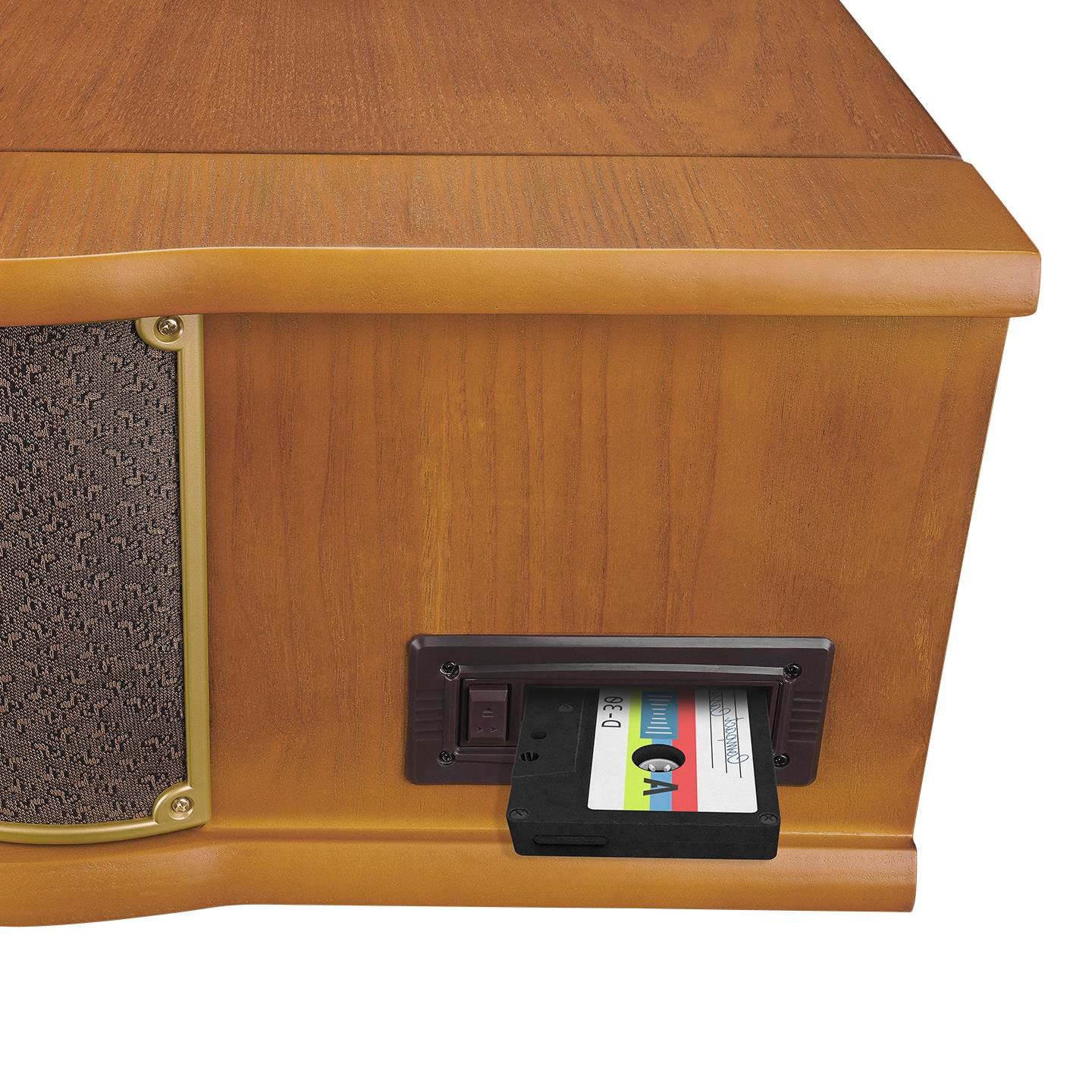 Mikado Nostalgia MN-P325 DÖNENCE Pikap Ahşap 2X5W Stereo Speaker MP3 Çalar USB-Radyo-CD-Kaset -BT Müzik Kutusu