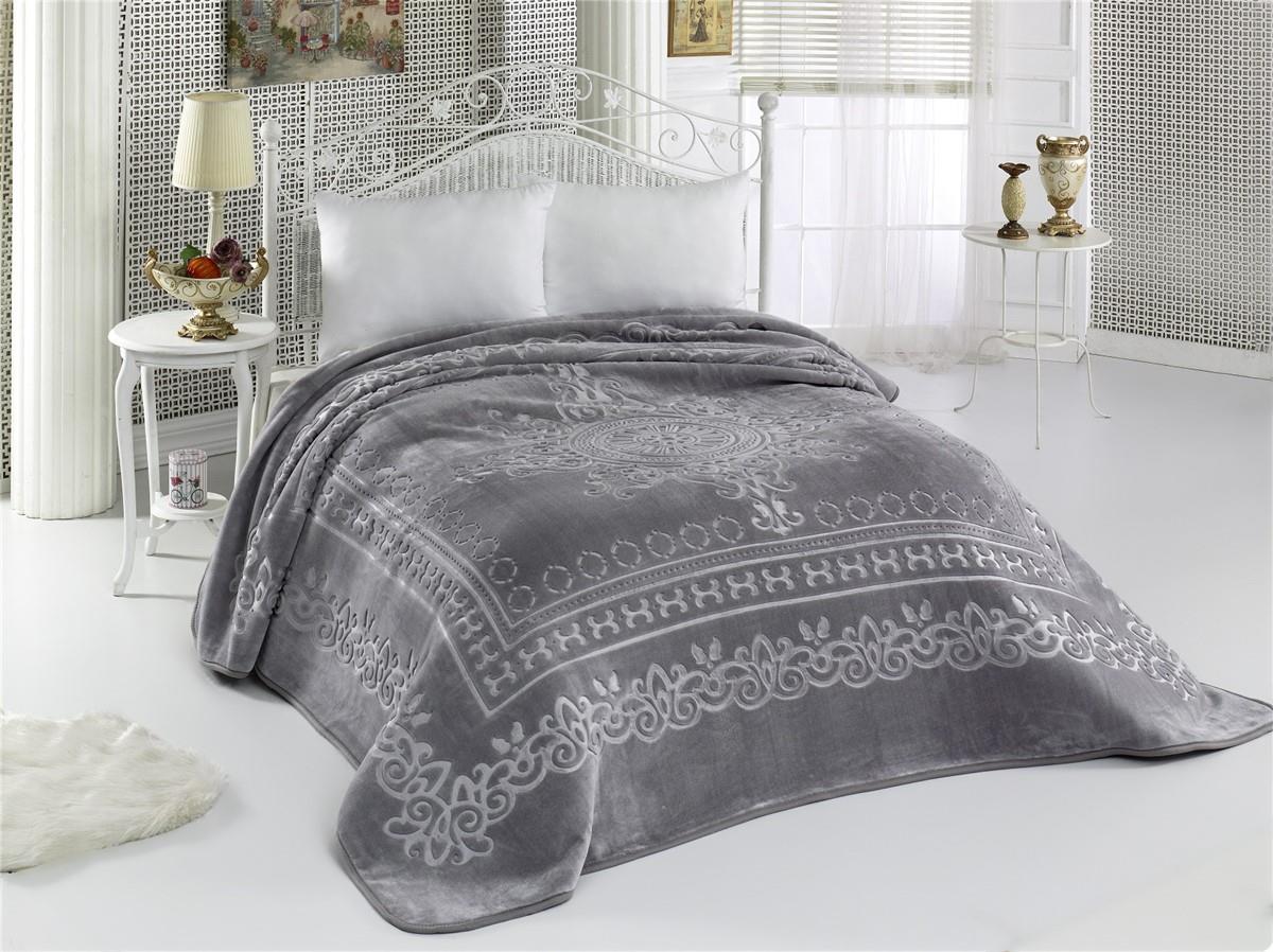 MİNK SENSE ÇİFT KİŞİLİK JAKARLI PELUŞ BATTANİYE GRİ