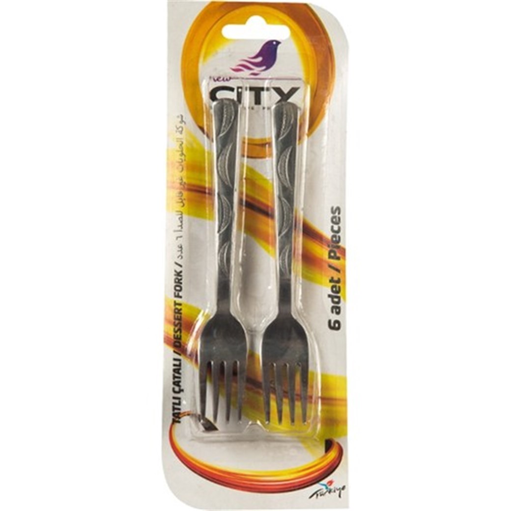 NEW CITY Z-327 PASLANMAZ TATLI ÇATALI 6 LI