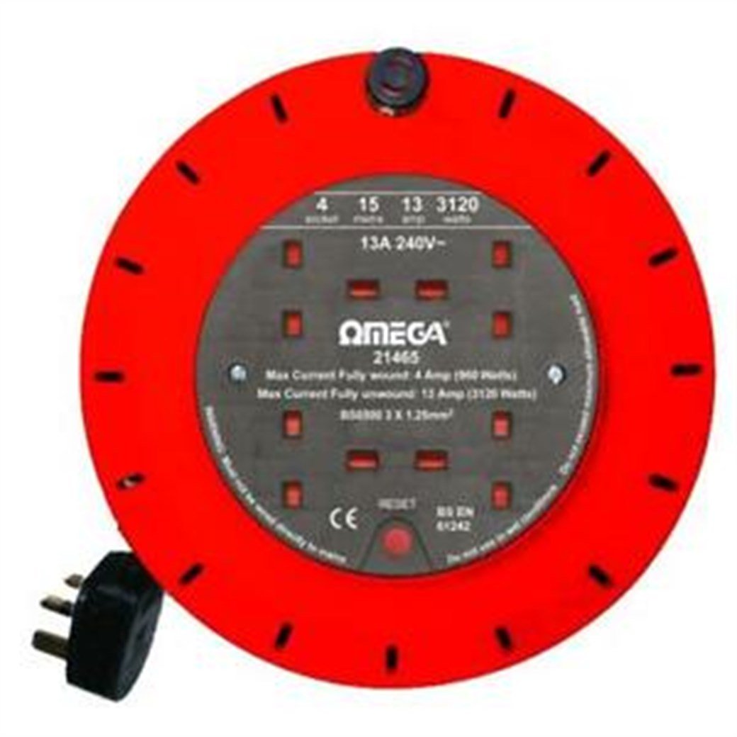 OMEGA 13AMP 15MT ELEKTRİK UZATMA KABLOSU 4LÜ