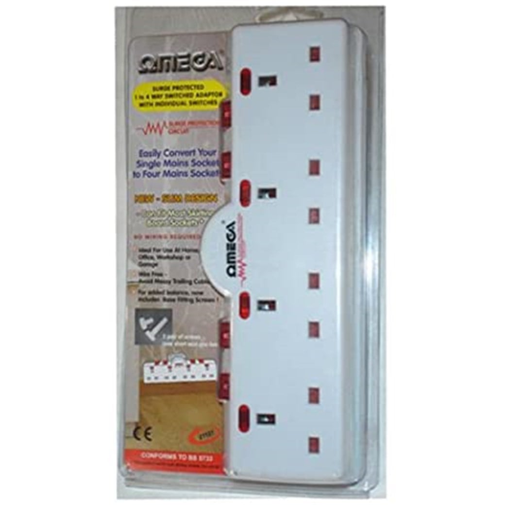 OMEGA  21127 SURGE PROTECTOR 1 TO 4 ADAPTOR AKIM KORUMALI ADAPTÖR