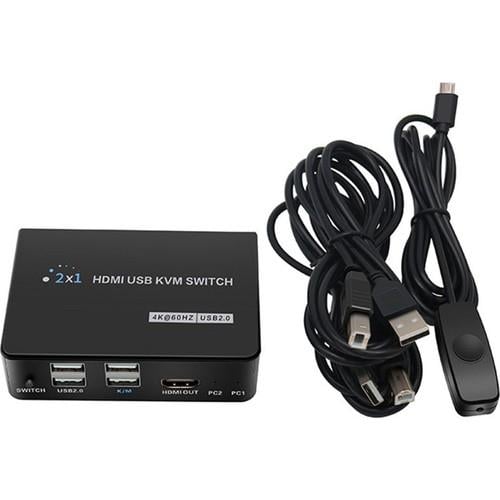 POWERMASTER PM-11789 4K HDMI USB KVM SWITCH 2X1