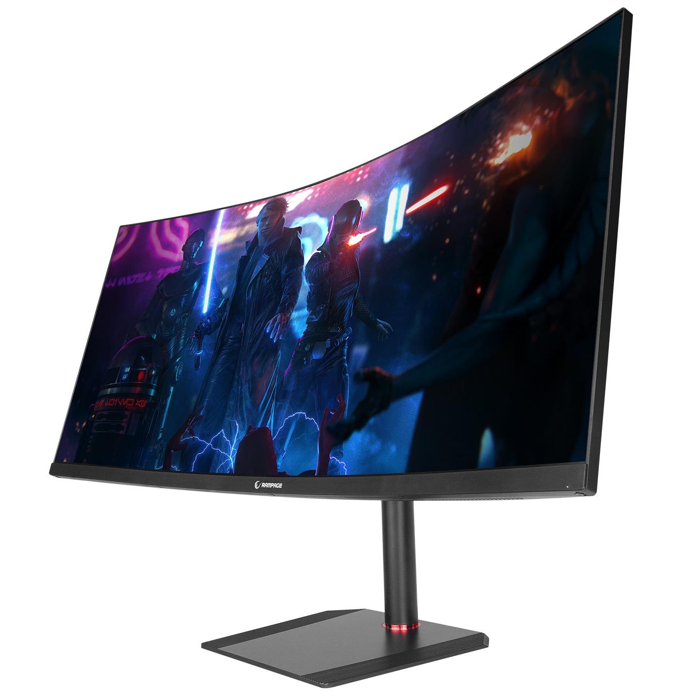 Rampage BLACK EAGLE BE34R165QC 34 165Hz 1ms CSOT VA WQHD 2K Freesync RGB Pivot Curved Oyuncu Monitörü