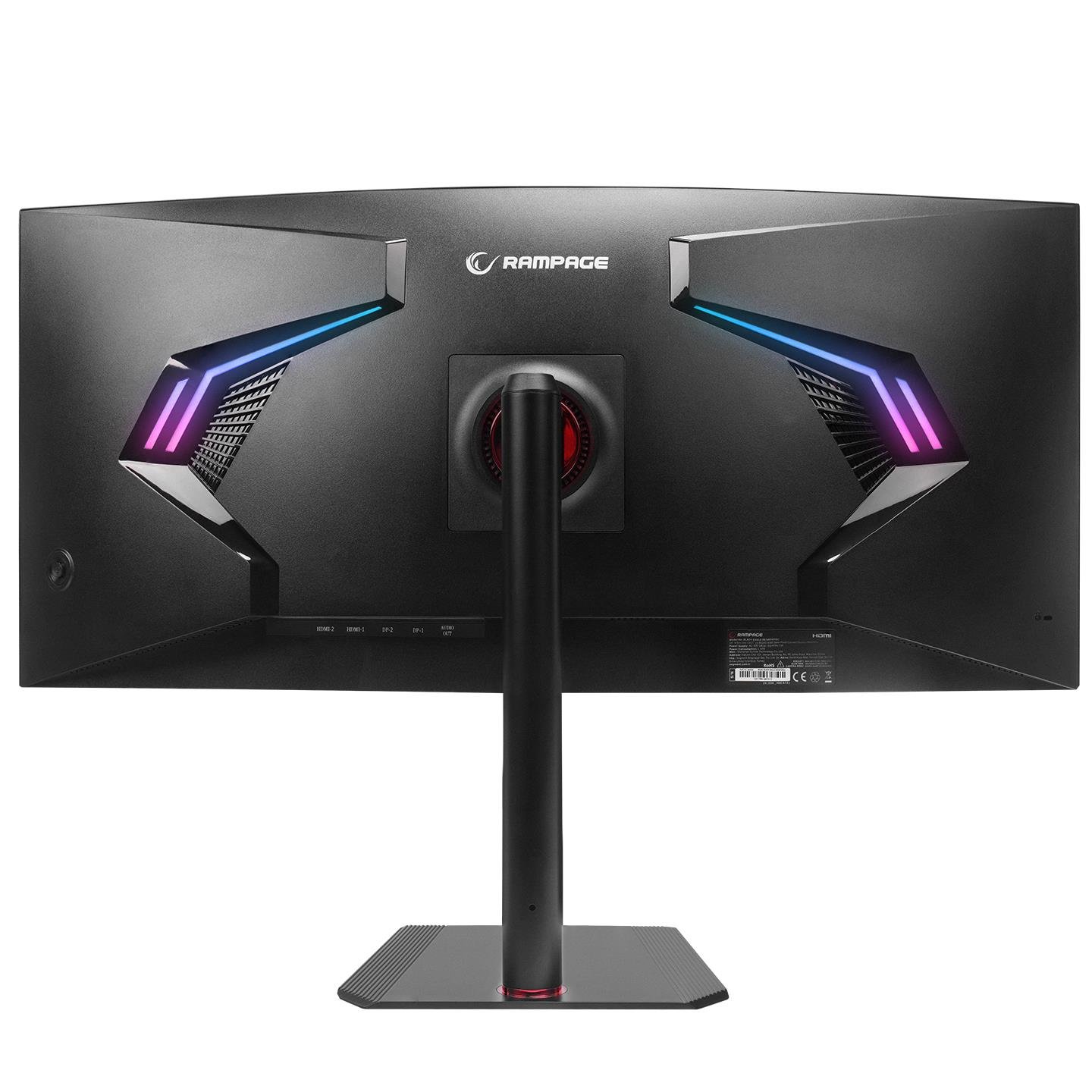 Rampage BLACK EAGLE BE34R165QC 34 165Hz 1ms CSOT VA WQHD 2K Freesync RGB Pivot Curved Oyuncu Monitörü