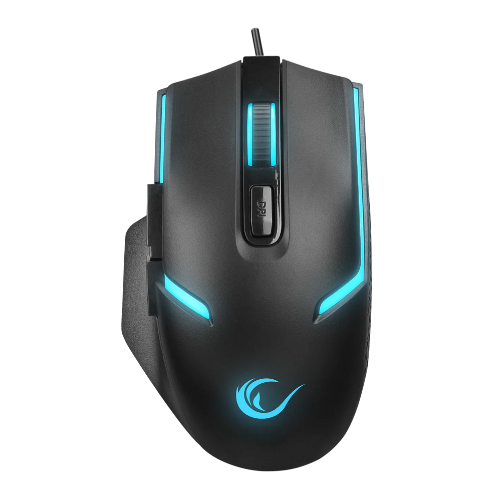 Rampage KM-9858 JAZZY Siyah Rainbow Backlight Makro Tuşlu Gaming Klavye + 3600 dpi Mouse Set