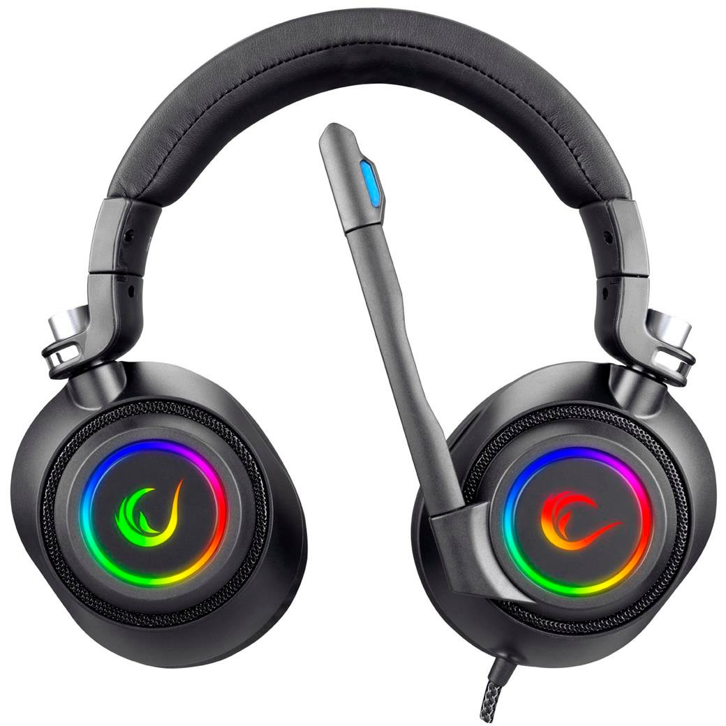 Rampage RM-K20 AMAZE Siyah USB 7.1 Noice Cancelling Mic RGB Ledli Gaming Oyuncu Mikrofonlu Kulaklık