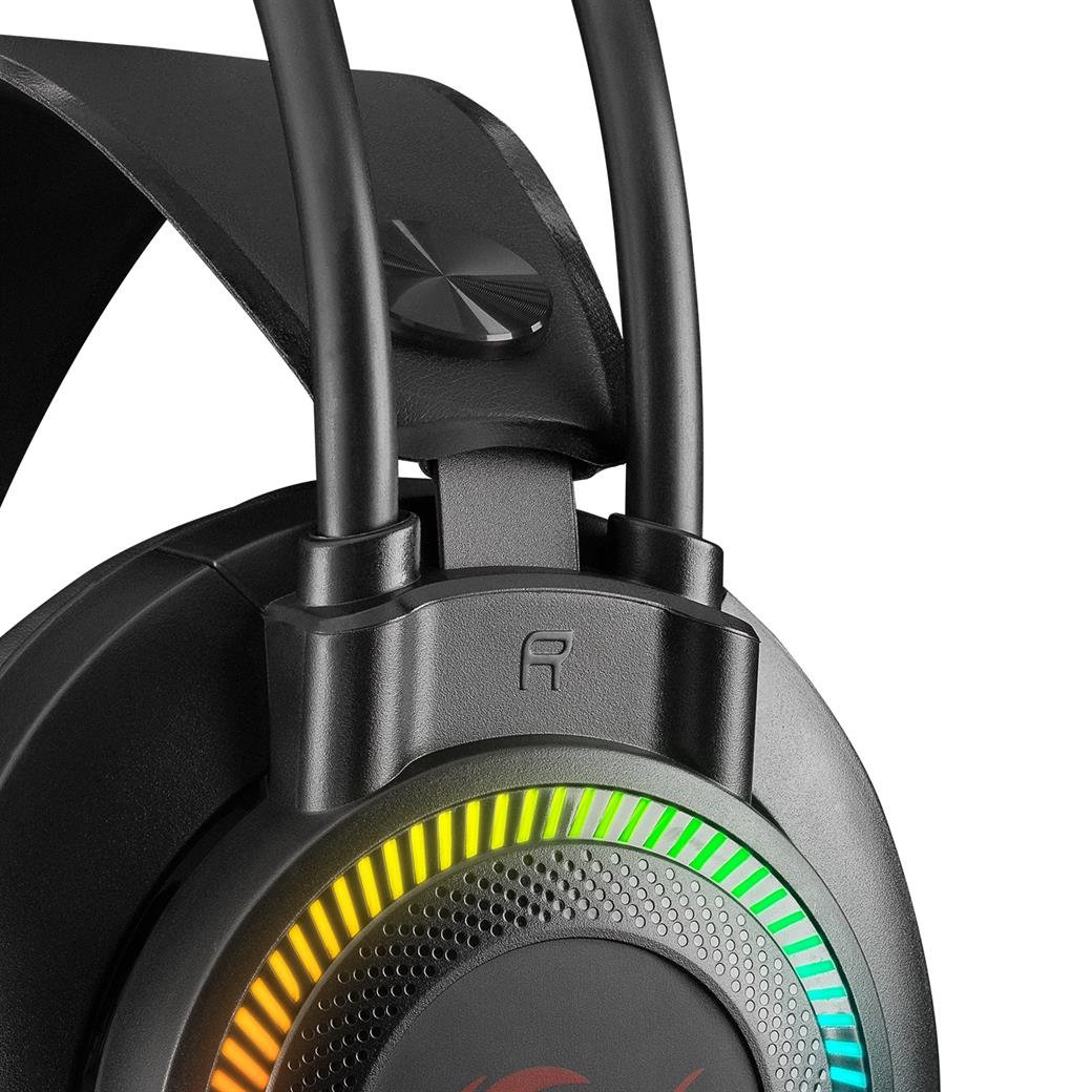 Rampage RM-K27 X-JAMMER Rainbow Ledli PC USB 3.5M PS4-XBOX-Mobile Gaming Oyuncu Mikrofonlu Kulaklık