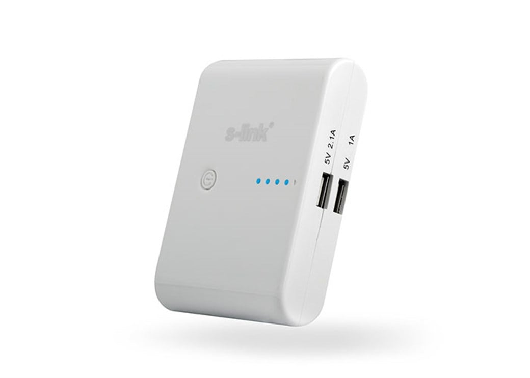 S-link IP-1044 10400mAh 1A/2.1A 2*Usb Beyaz Taşına