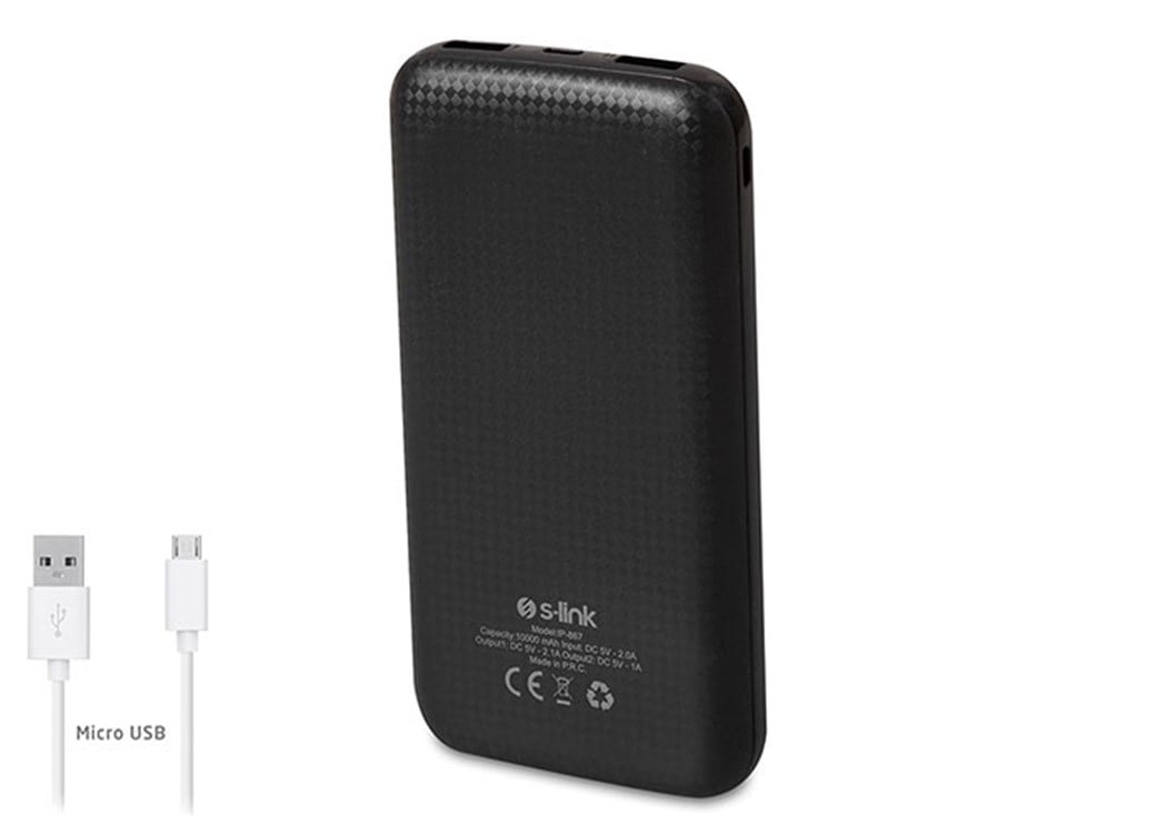 S-link IP-867 10000mAh Powerbank Siyah