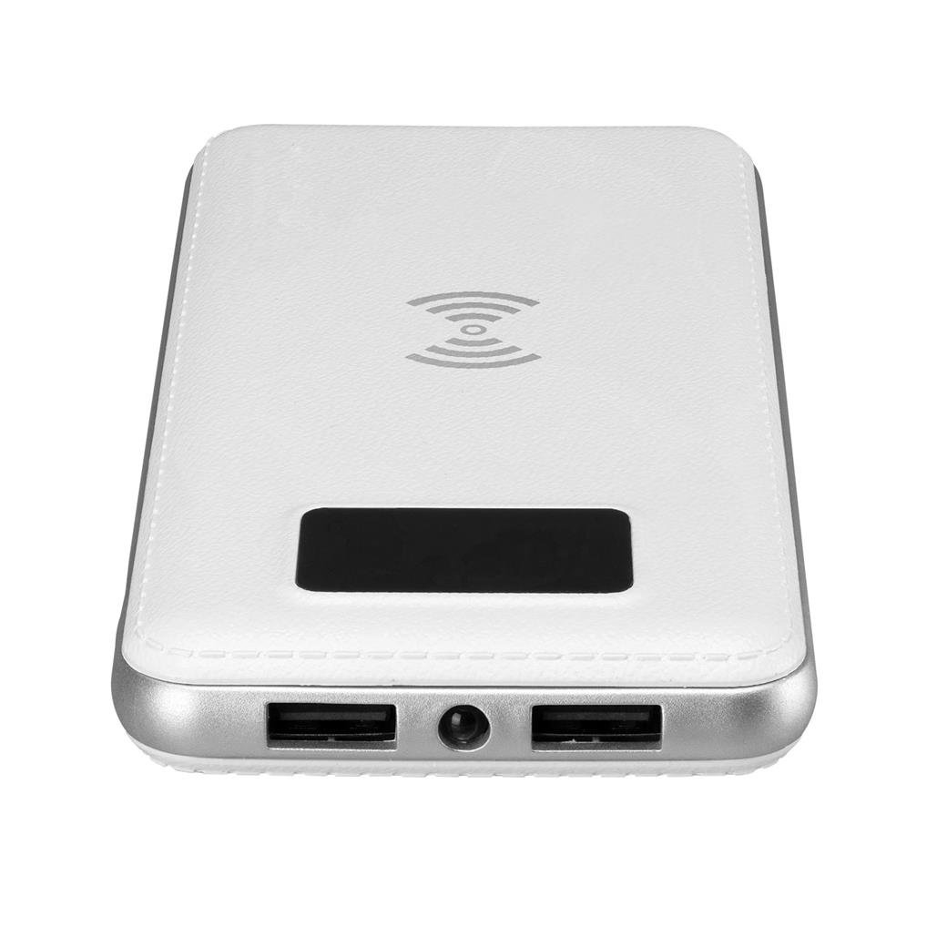 S-link IP-G10W 10000mAh LCD Göstergeli Kablosuz Powerbank Beyaz Taşınabilir Pil Şarj Cihazı