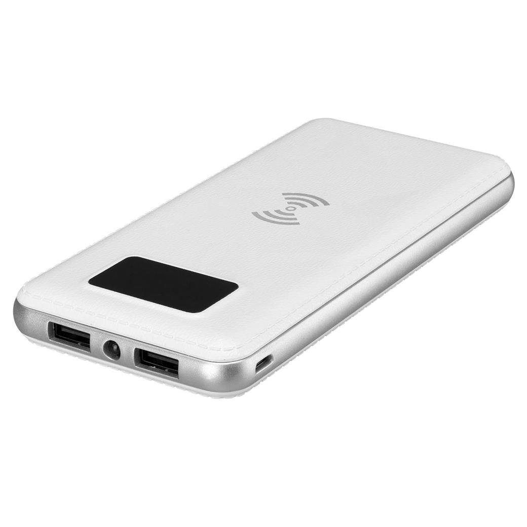 S-link IP-G10W 10000mAh LCD Göstergeli Kablosuz Powerbank Beyaz Taşınabilir Pil Şarj Cihazı