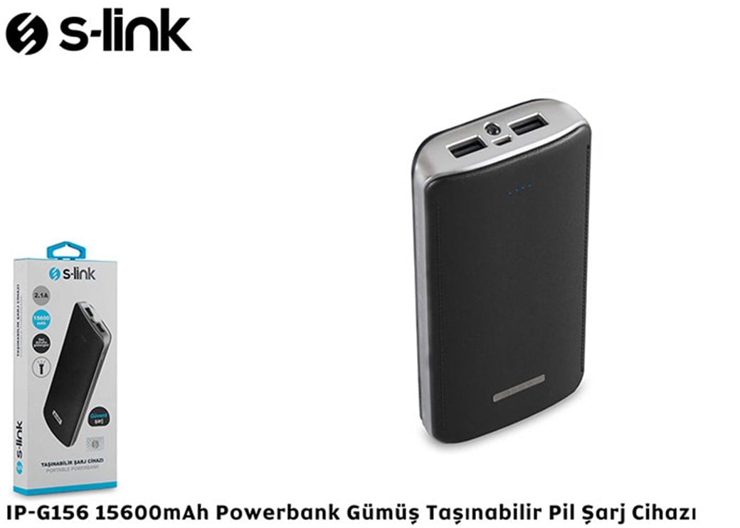 S-link IP-G156 IRON 15600MAH POWERBANK SİYAH