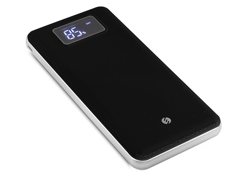 S-link IP-G18 12000mAh LCD Display Powerbank Black